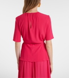Joseph Libby belted crêpe blouse