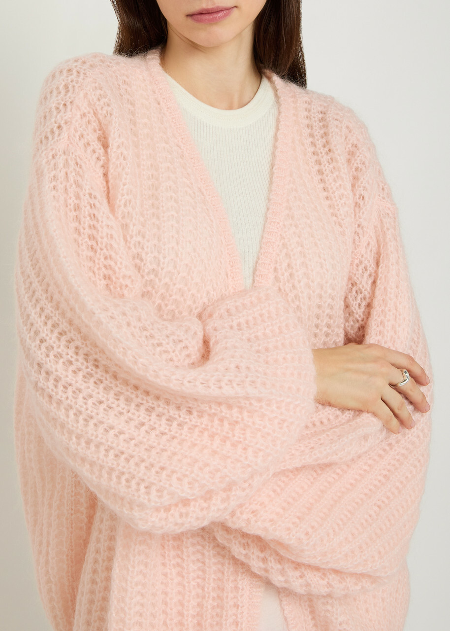 Toteme Puffed Mohair-blend Cardigan Light Pink