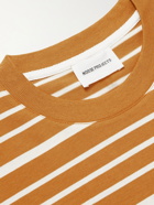NORSE PROJECTS - Johannes Striped Cotton-Jersey T-Shirt - Orange