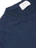 BRIONI - Logo-Embroidered Cotton T-Shirt - Blue