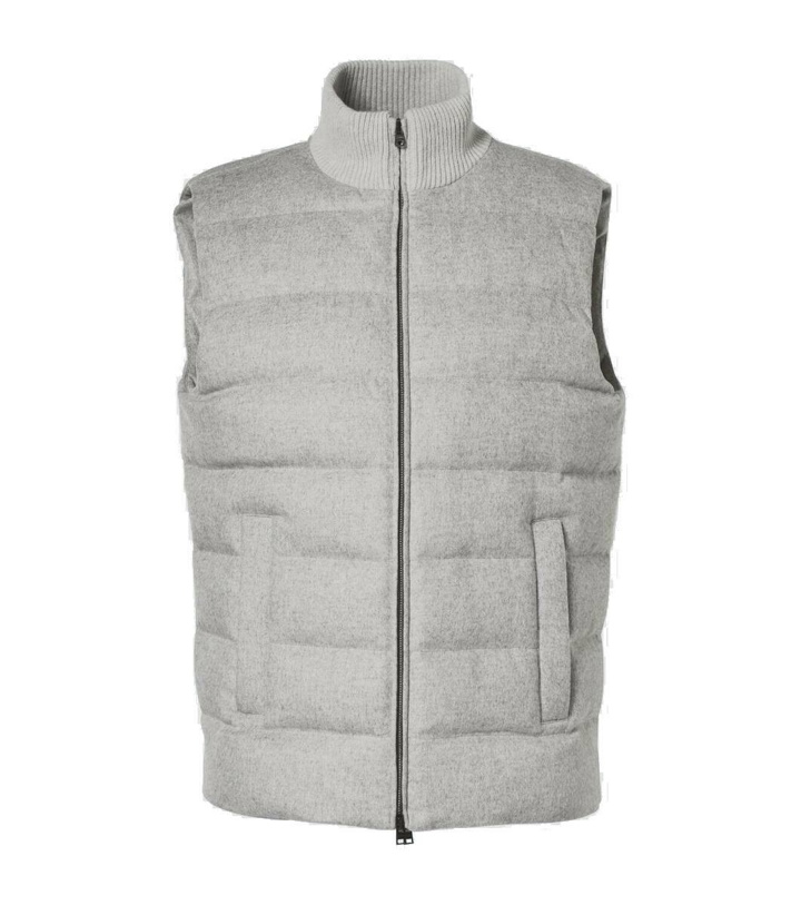 Photo: Herno Silk and cashmere down vest