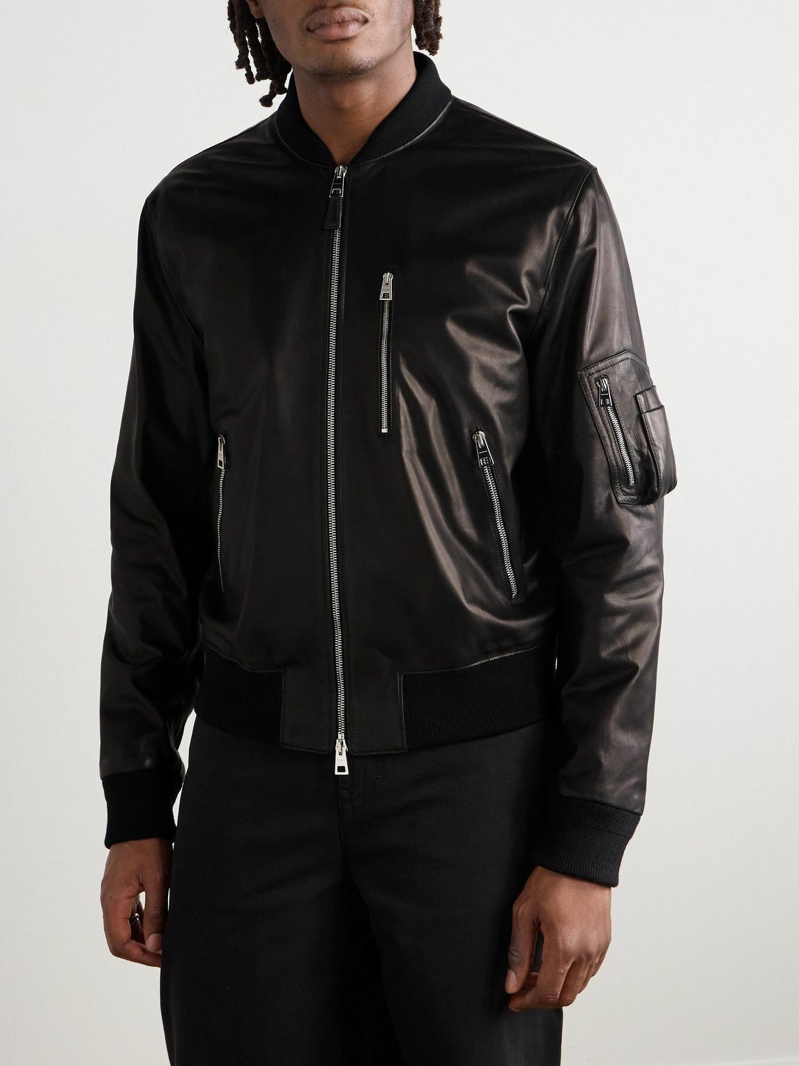 Givenchy - Leather Bomber Jacket - Black Givenchy