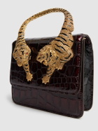 ROBERTO CAVALLI Small Roar Croc Embossed Bag