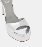 Rene Caovilla Anastasia mirrored leather platform sandals