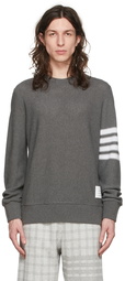 Thom Browne Grey 4-Bar Sweatshirt