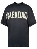 BALENCIAGA - Tape Type Vintage Effect Cotton T-shirt