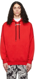 Palm Angels Red Logo Hoodie