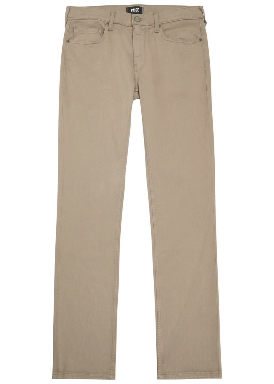 Paige Federal Slim Straight-leg Jeans Light Brown Paige