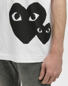 Comme des Garçons Play TEE LOGO PRINT KNIT White Mens Shortsleefe