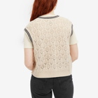 Nudie Jeans Co Women's Kim Pointelle Knit Vest in Oat