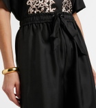 Rebecca Vallance Sundia silk wide-leg pants