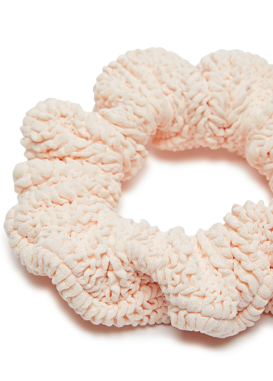 Hunza G Seersucker Scrunchie, Scrunchie, Rose