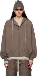 Rick Owens Gray Windbreaker Hoodie