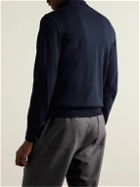 Canali - Slim-Fit Cotton Half-Zip Sweater - Blue
