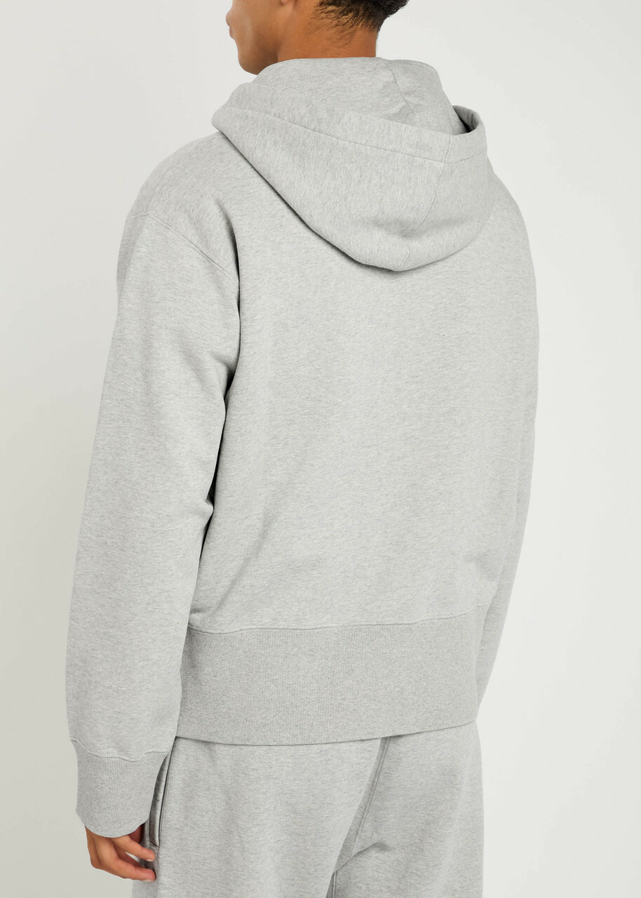 Givenchy Logo Hooded Cotton Sweatshirt Grey