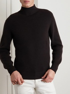 TOM FORD - Ribbed Cashmere Rollneck Sweater - Brown