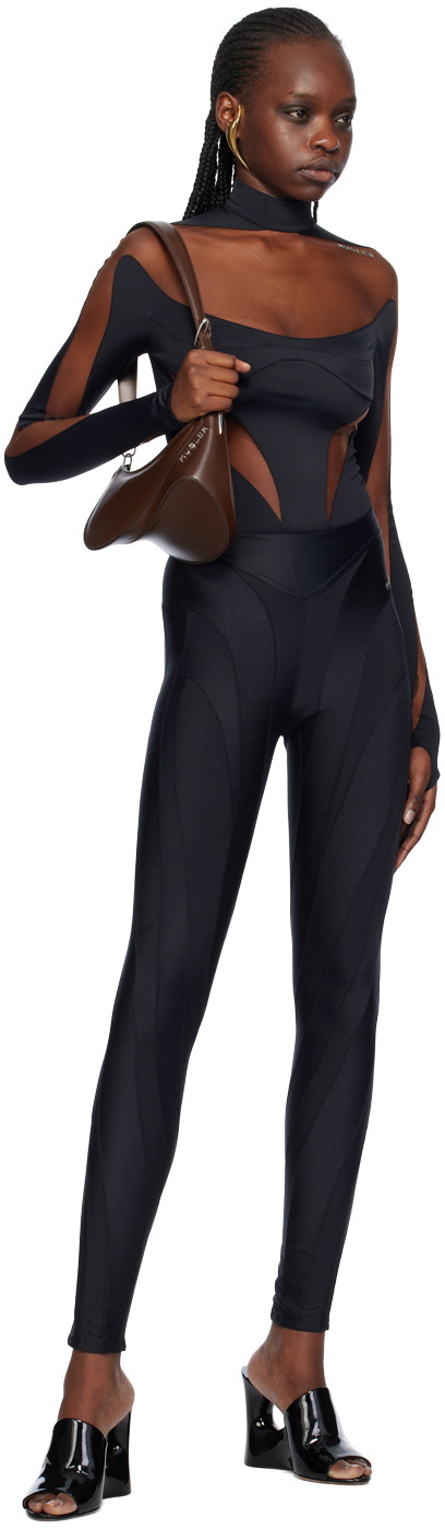 Mugler Black Illusion Bodysuit