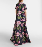 Oscar de la Renta Floral cotton-blend poplin kaftan