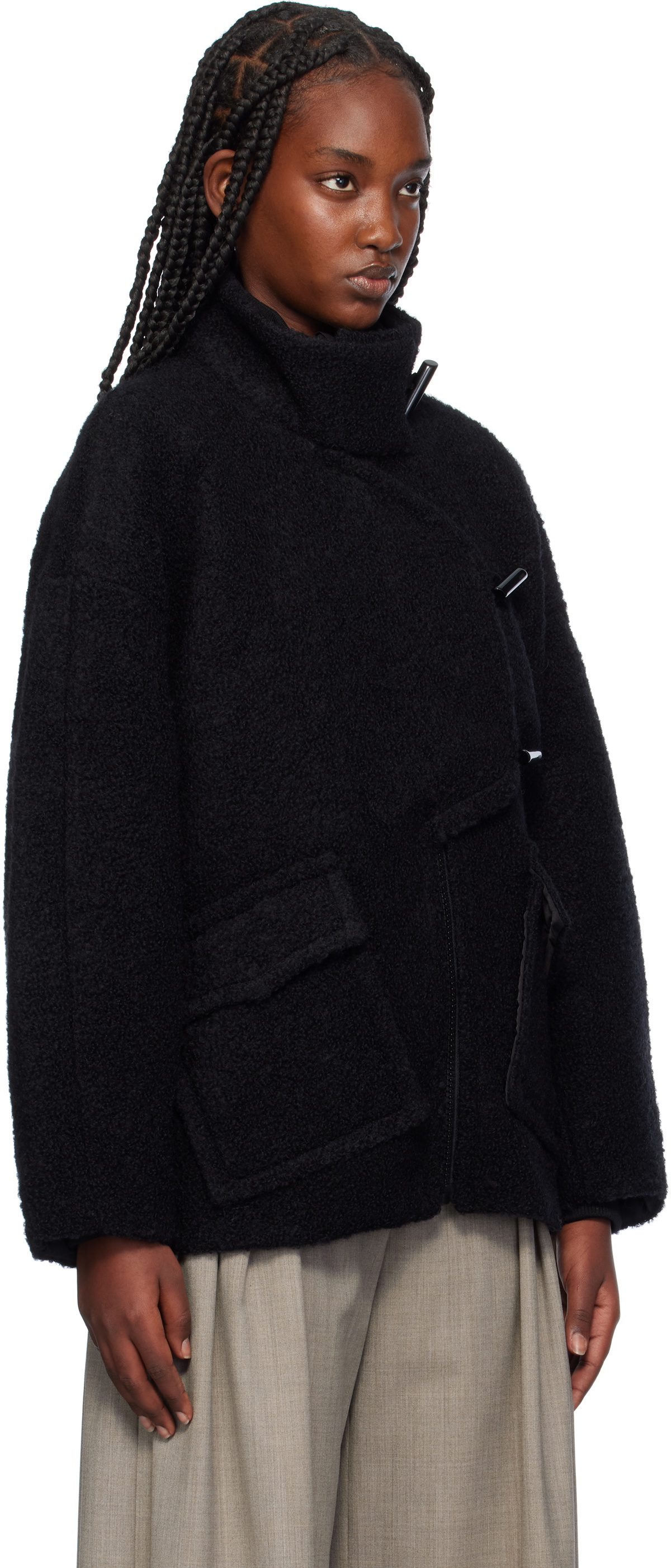 GANNI Black Bouclé Jacket GANNI