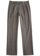 Percival Herringbone Straight-leg Trousers Grey