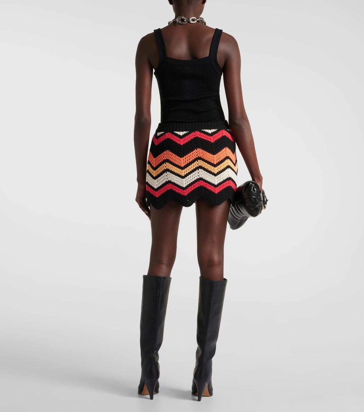 Alanui Kaleidoscopic cotton-blend miniskirt