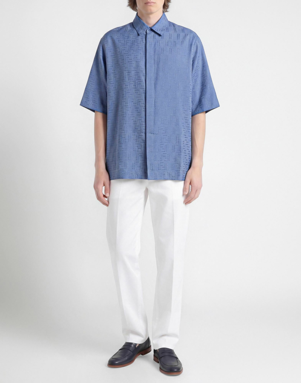 Fendi Mens Shirt Slate in Blue
