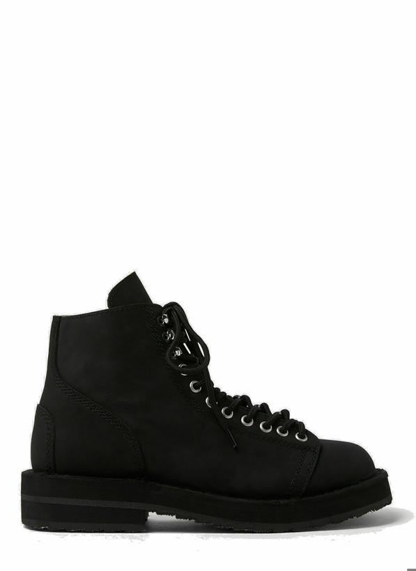 Photo: Lace Up Biker Boots in Black