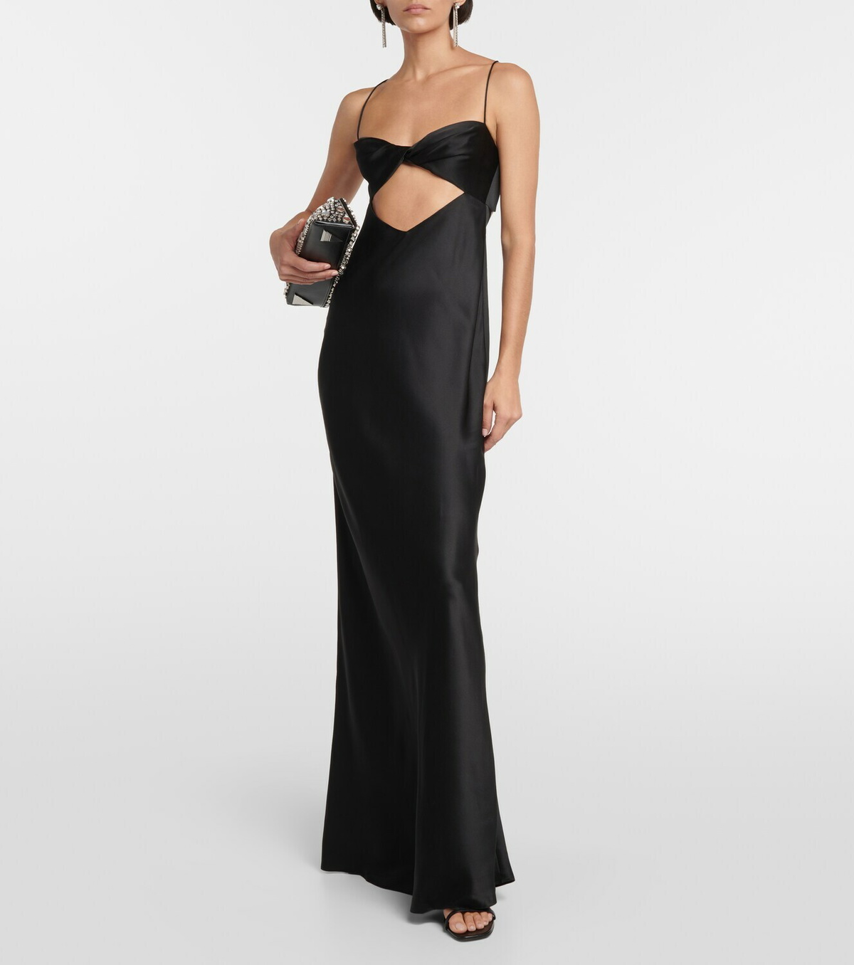 Silk gown in black - The Sei