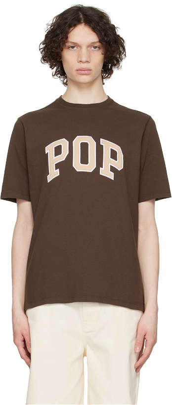 Photo: Pop Trading Company Brown Arch T-Shirt