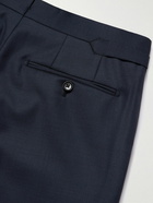 TOM FORD - Shelton Straight-Leg Sharkskin Wool Trousers - Blue