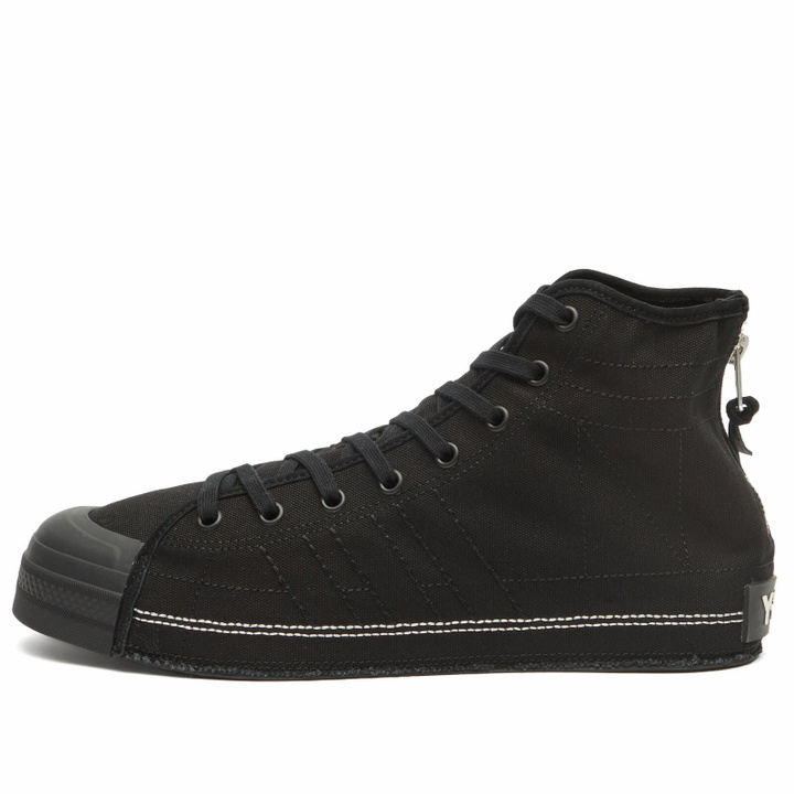 Photo: Y-3 Men's x NBHD Nizza Hi Sneaker in Black/Black/White