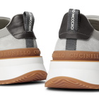 Brunello Cucinelli - Rubber and Mesh-Trimmed Suede and Leather Sneakers - Gray