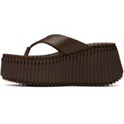 Chloé Brown Napa Wedge Heeled Sandals