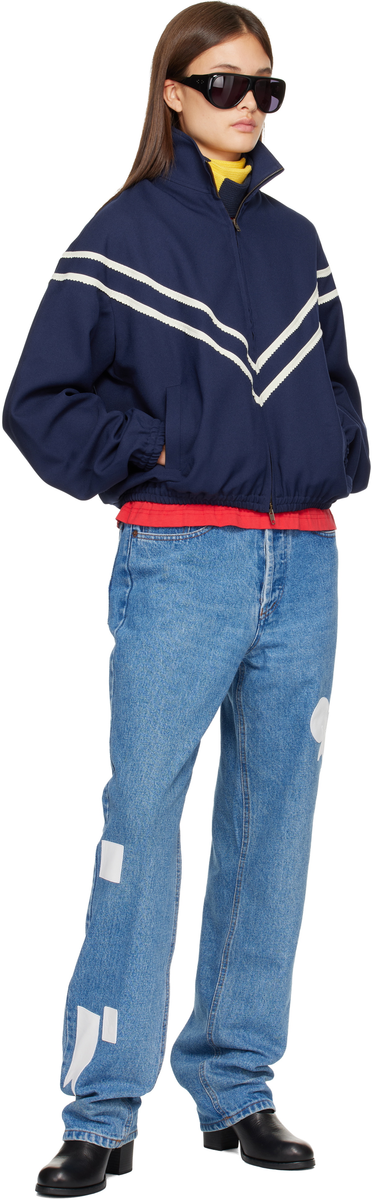Stefan Cooke Navy Pinking Corded Jacket
