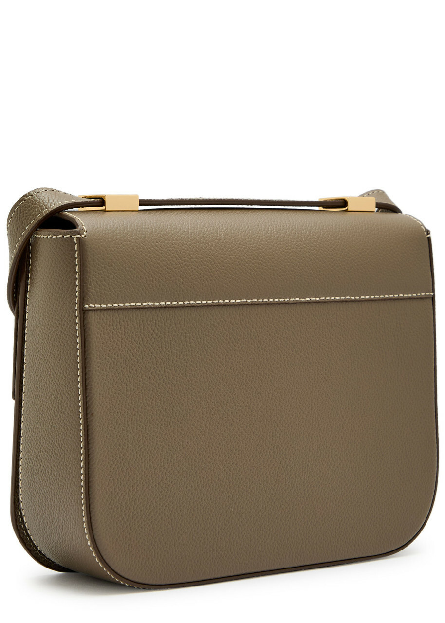 Demellier The Vancouver Grained Leather Cross-body bag - Taupe - One Size