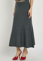 Simkhai Atwood Wool Midi Skirt Grey