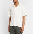 Camoshita - Skipper Camp-Collar Cotton-Terry Shirt - White