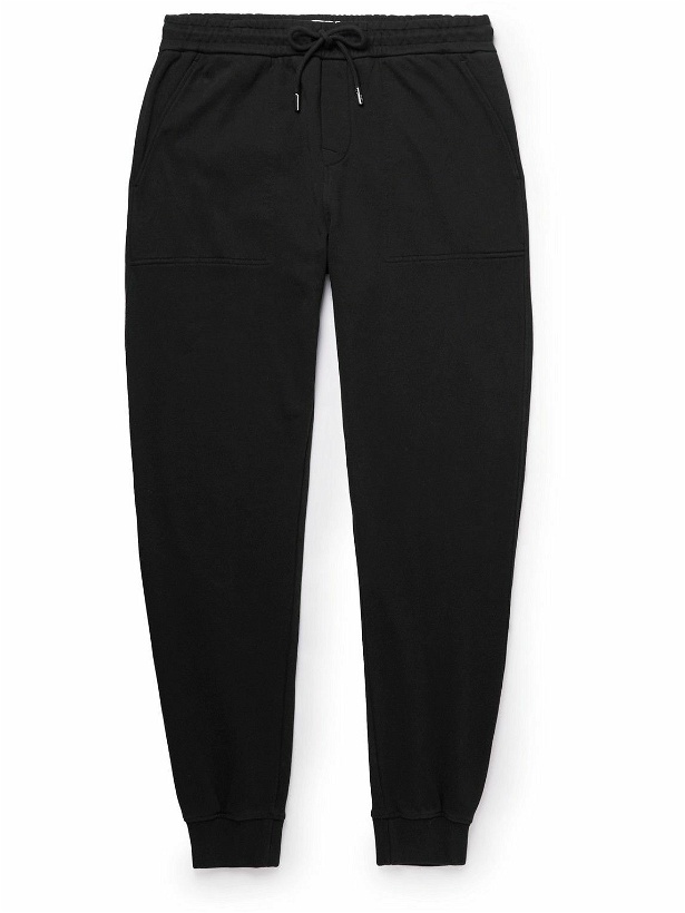 Photo: Mr P. - Tapered Organic Cotton-Jersey Sweatpants - Black