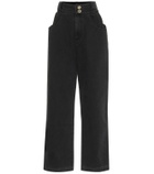 Alessandra Rich High-rise wide-leg jeans