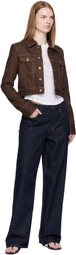 Ksubi Brown Slim Denim Trucker Jacket