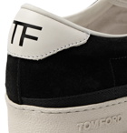 TOM FORD - Bannister Leather-Trimmed Suede Sneakers - Black
