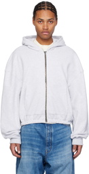 B1ARCHIVE Gray Zip Up Elastic Waist Hoodie