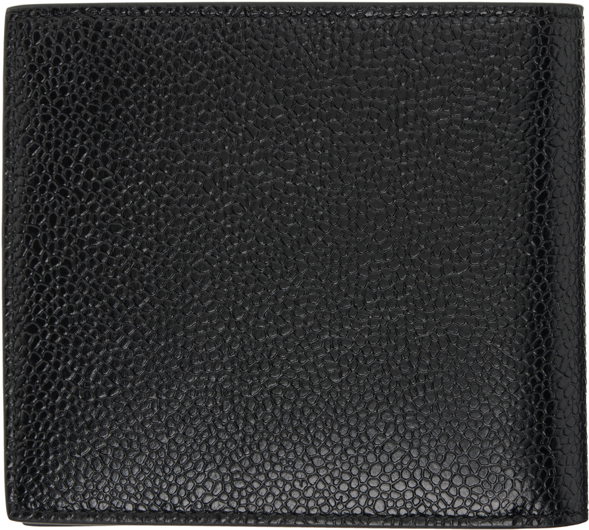 Thom Browne Black Pebble Grain Bifold Wallet