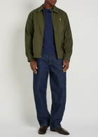 Polo Ralph Lauren Windbreaker Logo Brushed Poplin Bomber Jacket Olive