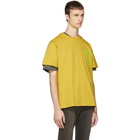 Second/Layer Yellow Shattered Logo T-Shirt