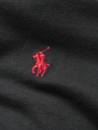 Polo Ralph Lauren - Logo-Embroidered Slub Cotton-Jersey Henley T-Shirt - Black