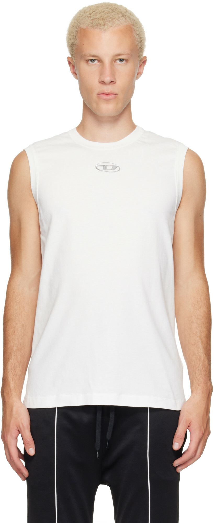 Diesel White T-Bisco-Iod Tank Top