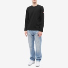 Comme des Garçons Play Men's Long Sleeve Invader T-Shirt in Black