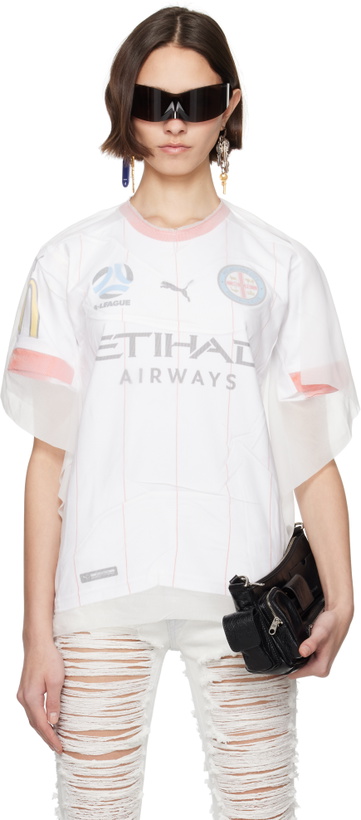 Photo: Prototypes White Fused Football Tricot T-shirt
