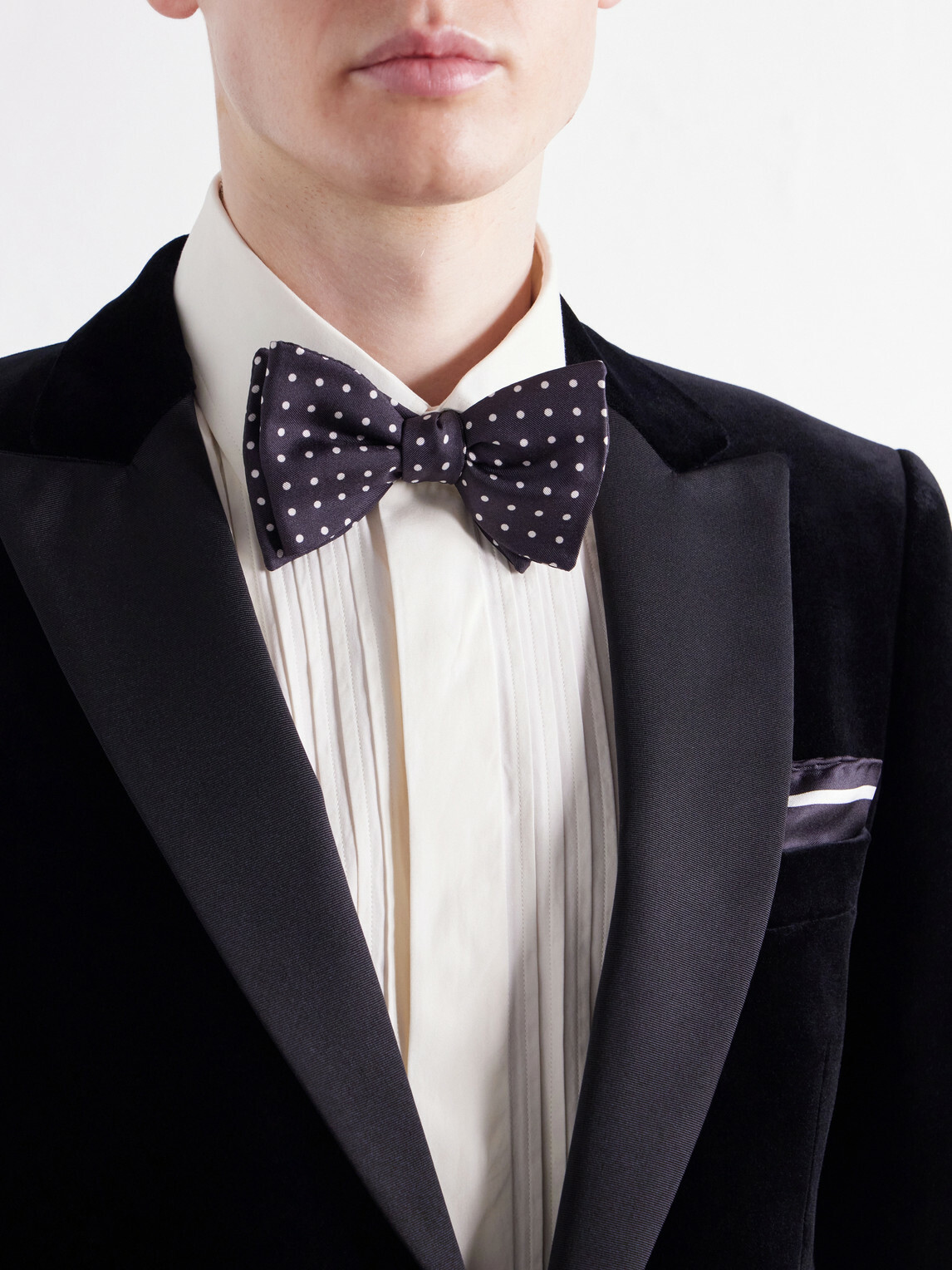 Favourbrook - Party Pre-Tied Polka-Dot Silk Bow Tie